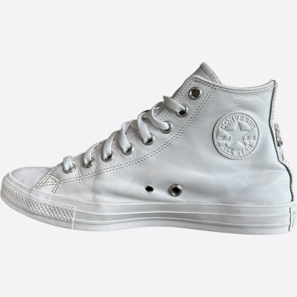 Chrome Hearts White Rhodium Cross High Top Converse - Picture 5 of 7